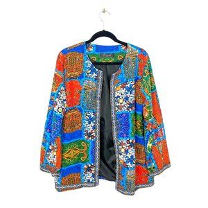O-nelue Lightweight Mosaic Design Jacket Size 2XL